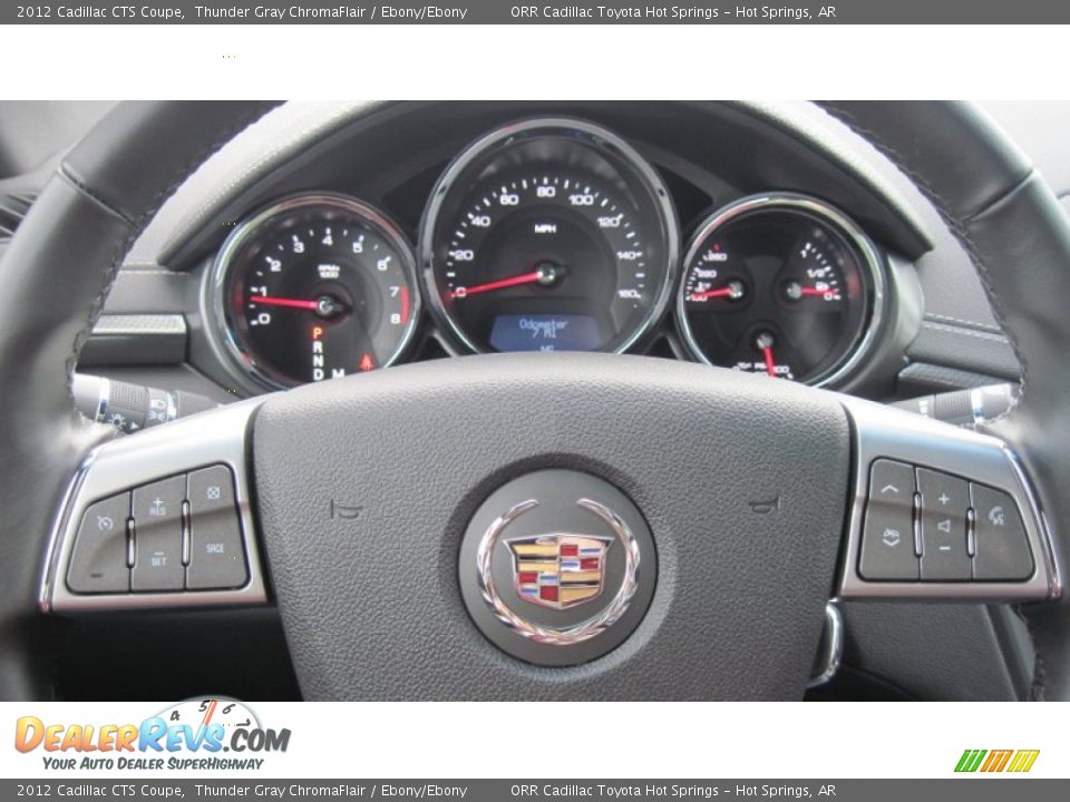 2012 Cadillac CTS Coupe Thunder Gray ChromaFlair / Ebony/Ebony Photo #27