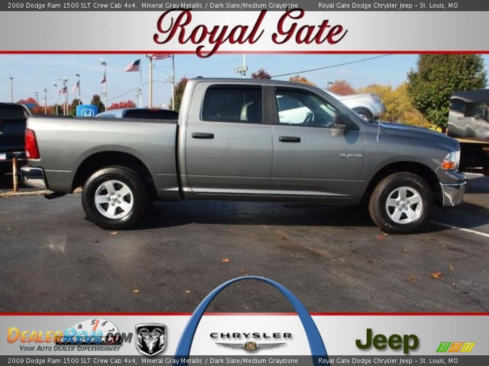 2009 Dodge Ram 1500 SLT Crew Cab 4x4 Mineral Gray Metallic / Dark Slate/Medium Graystone Photo #1