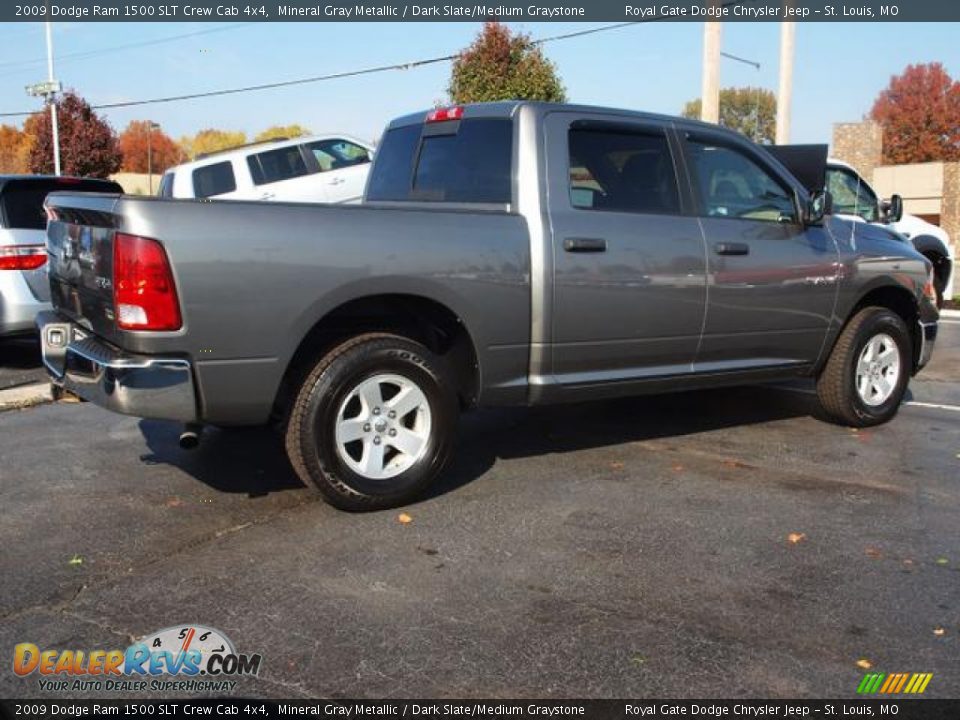 2009 Dodge Ram 1500 SLT Crew Cab 4x4 Mineral Gray Metallic / Dark Slate/Medium Graystone Photo #3