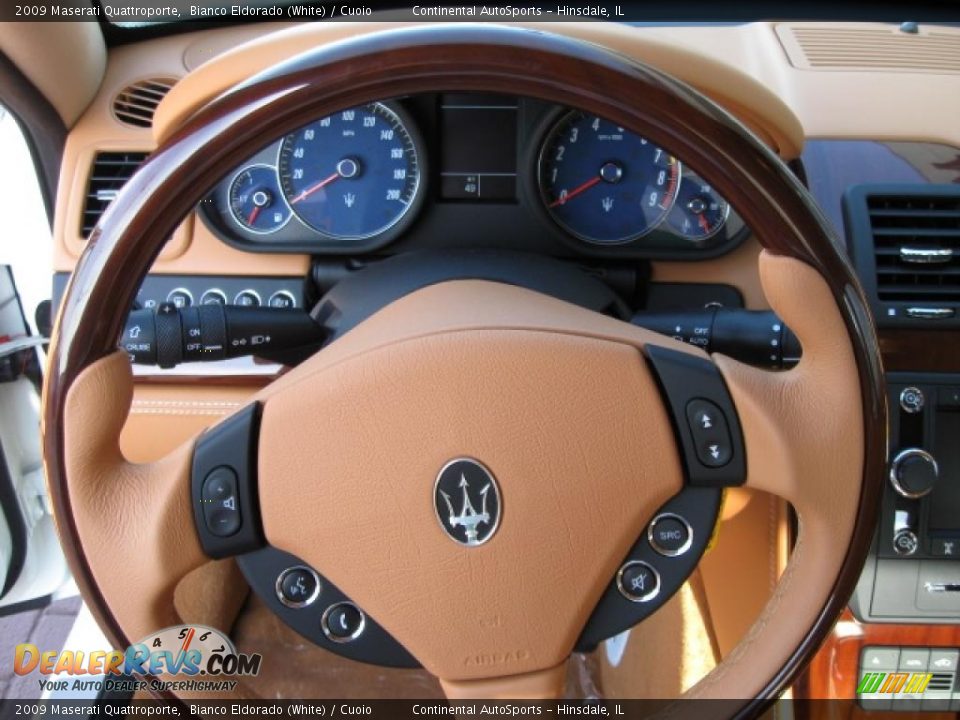 2009 Maserati Quattroporte Bianco Eldorado (White) / Cuoio Photo #7