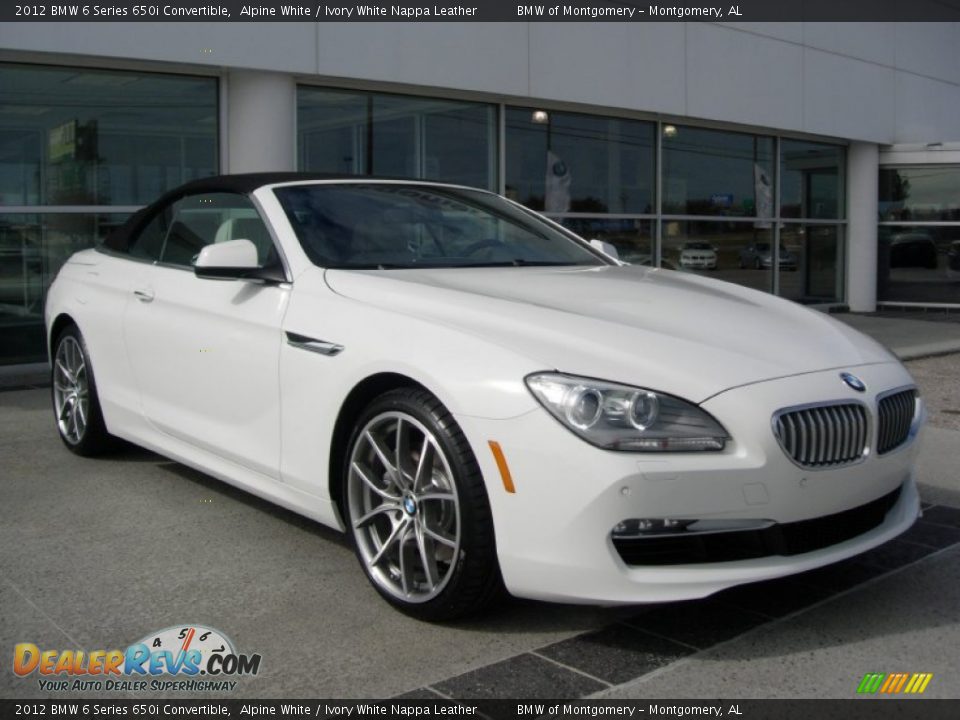 2012 BMW 6 Series 650i Convertible Alpine White / Ivory White Nappa Leather Photo #1