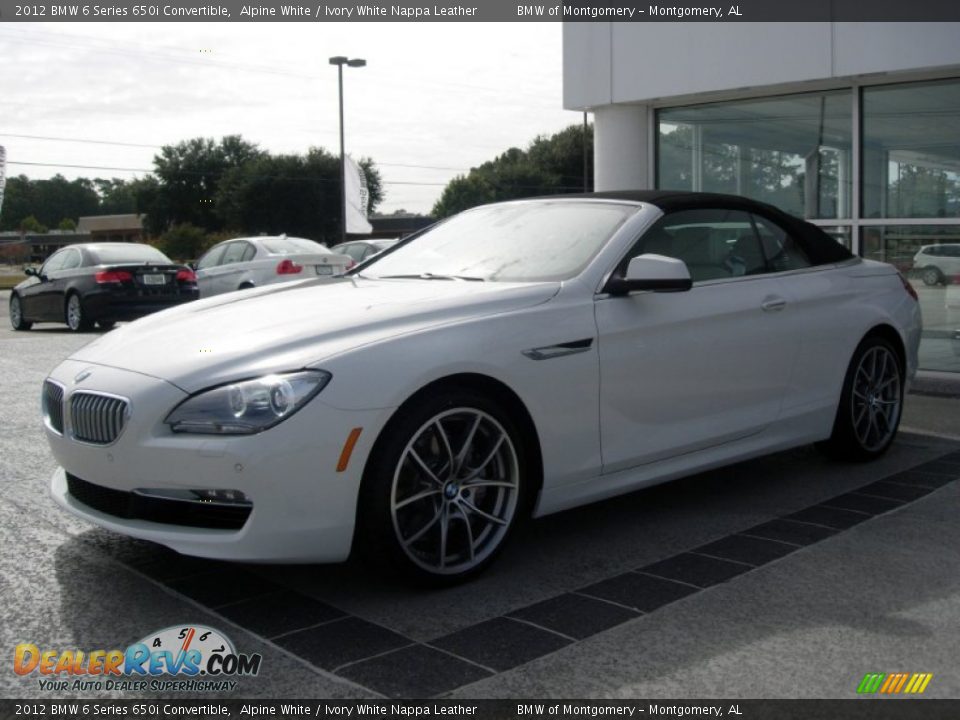 2012 BMW 6 Series 650i Convertible Alpine White / Ivory White Nappa Leather Photo #3
