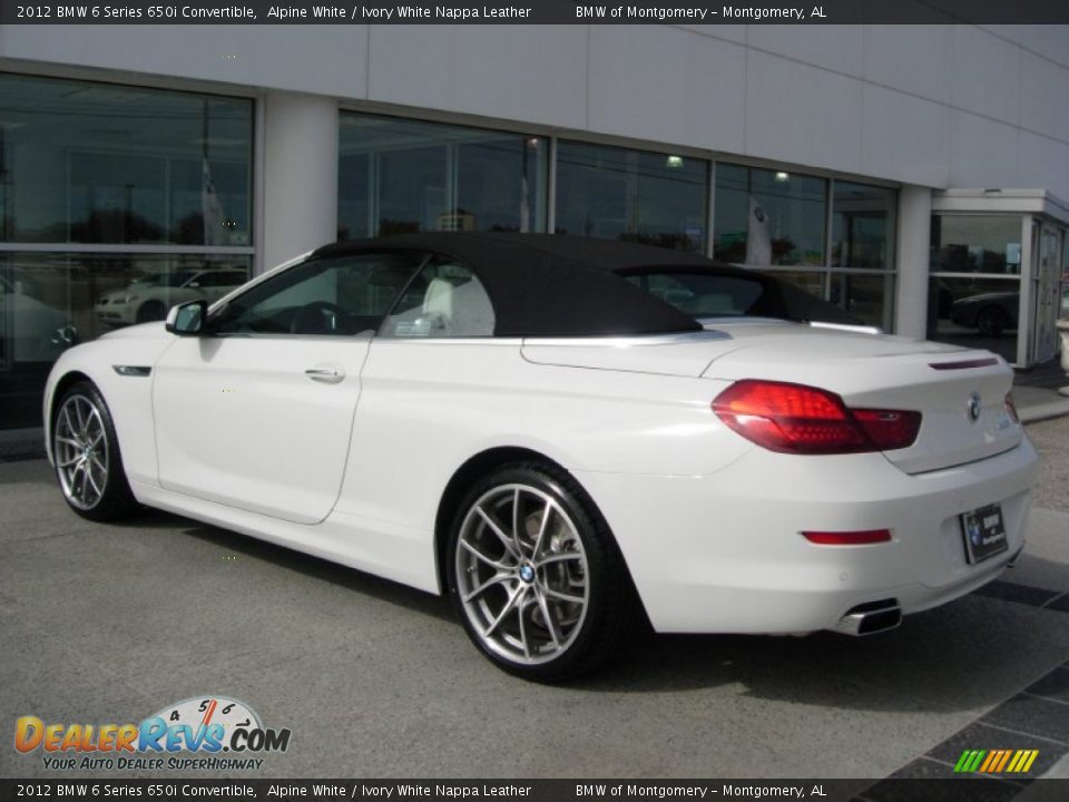 2012 BMW 6 Series 650i Convertible Alpine White / Ivory White Nappa Leather Photo #5