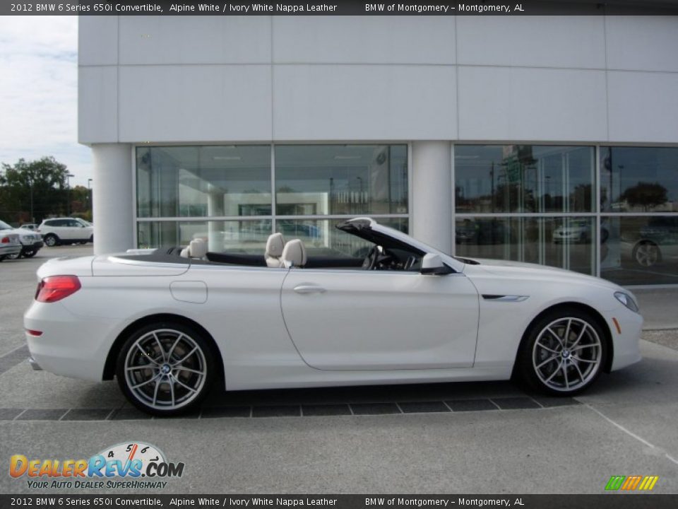 2012 BMW 6 Series 650i Convertible Alpine White / Ivory White Nappa Leather Photo #8