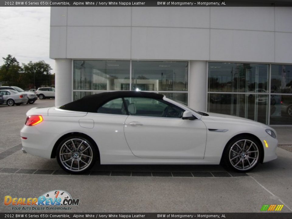 2012 BMW 6 Series 650i Convertible Alpine White / Ivory White Nappa Leather Photo #9