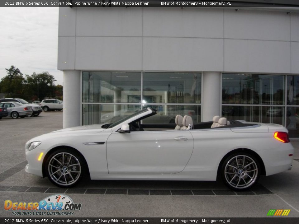 2012 BMW 6 Series 650i Convertible Alpine White / Ivory White Nappa Leather Photo #11