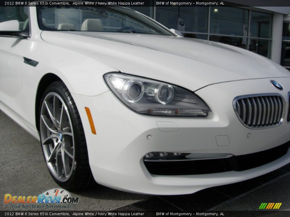 2012 BMW 6 Series 650i Convertible Alpine White / Ivory White Nappa Leather Photo #12