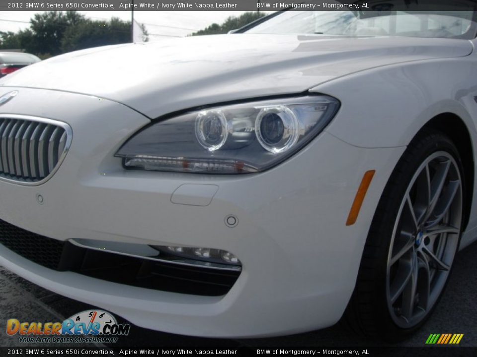 2012 BMW 6 Series 650i Convertible Alpine White / Ivory White Nappa Leather Photo #13