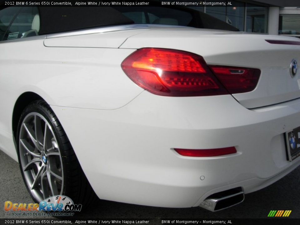 2012 BMW 6 Series 650i Convertible Alpine White / Ivory White Nappa Leather Photo #14