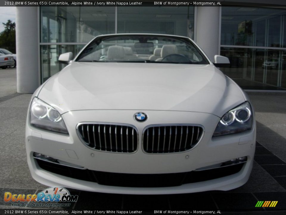 2012 BMW 6 Series 650i Convertible Alpine White / Ivory White Nappa Leather Photo #16