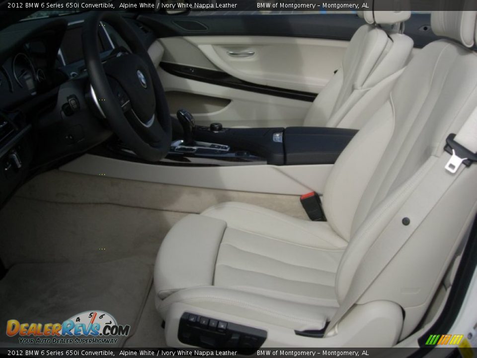 2012 BMW 6 Series 650i Convertible Alpine White / Ivory White Nappa Leather Photo #22