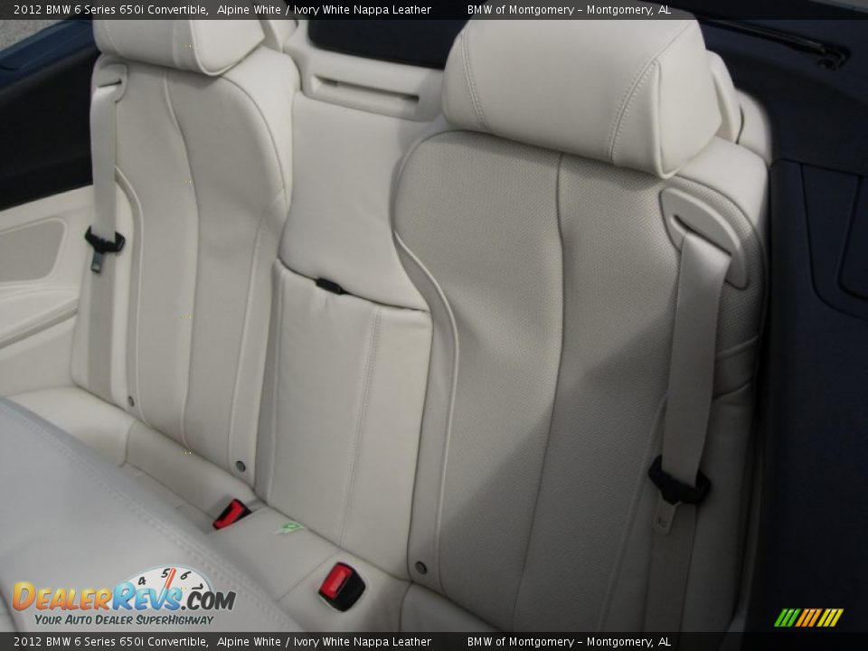 2012 BMW 6 Series 650i Convertible Alpine White / Ivory White Nappa Leather Photo #23