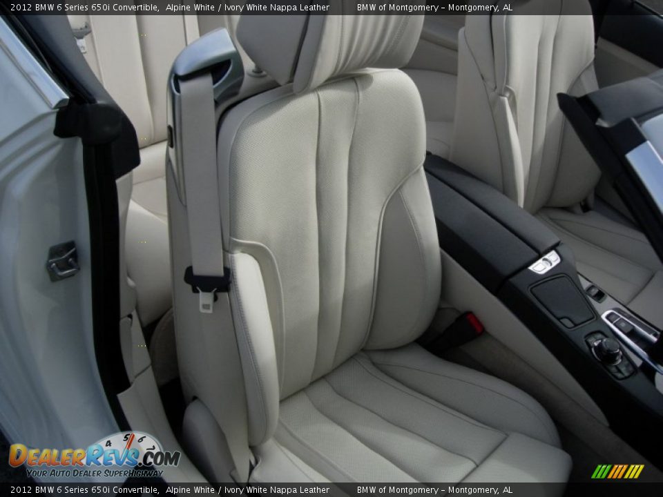 2012 BMW 6 Series 650i Convertible Alpine White / Ivory White Nappa Leather Photo #26