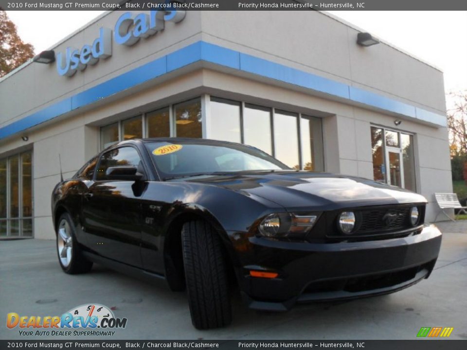 2010 Ford Mustang GT Premium Coupe Black / Charcoal Black/Cashmere Photo #5