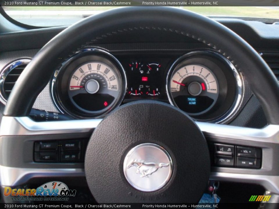 2010 Ford Mustang GT Premium Coupe Black / Charcoal Black/Cashmere Photo #13