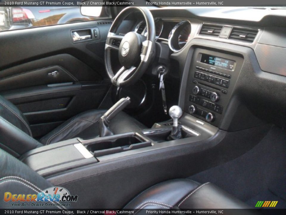 2010 Ford Mustang GT Premium Coupe Black / Charcoal Black/Cashmere Photo #17