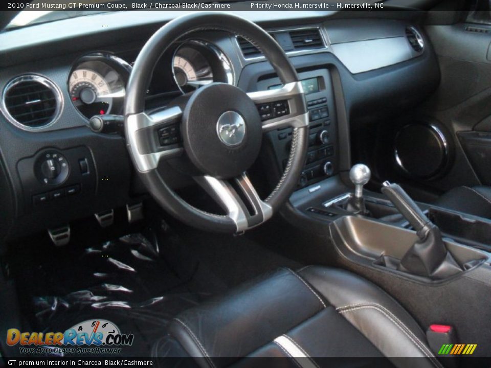 GT premium interior in Charcoal Black/Cashmere - 2010 Ford Mustang