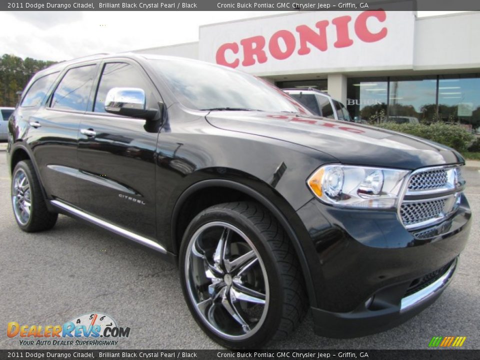 2011 Dodge Durango Citadel Brilliant Black Crystal Pearl / Black Photo #1