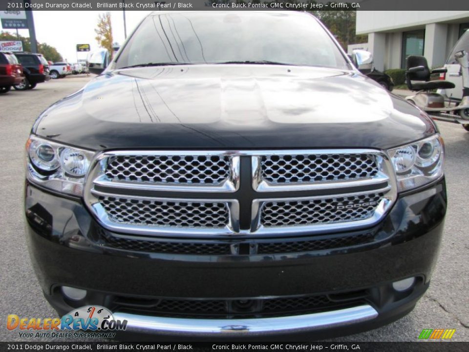 2011 Dodge Durango Citadel Brilliant Black Crystal Pearl / Black Photo #2