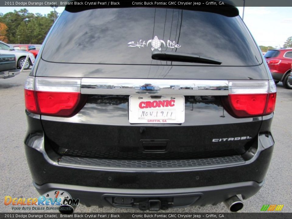 2011 Dodge Durango Citadel Brilliant Black Crystal Pearl / Black Photo #6