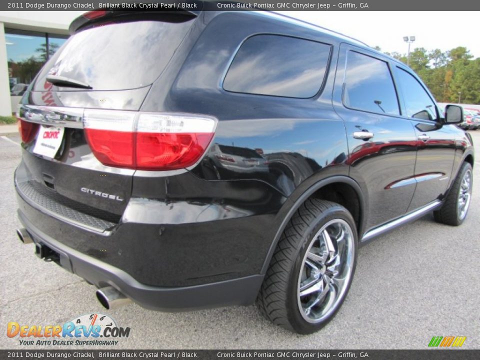 2011 Dodge Durango Citadel Brilliant Black Crystal Pearl / Black Photo #7