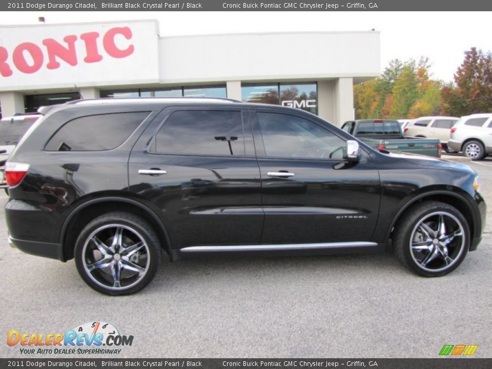 2011 Dodge Durango Citadel Brilliant Black Crystal Pearl / Black Photo #8