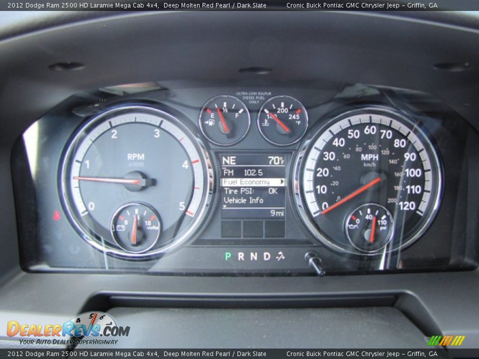 2012 Dodge Ram 2500 HD Laramie Mega Cab 4x4 Gauges Photo #16