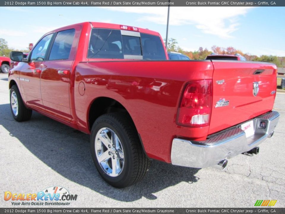 2012 Dodge Ram 1500 Big Horn Crew Cab 4x4 Flame Red / Dark Slate Gray/Medium Graystone Photo #4