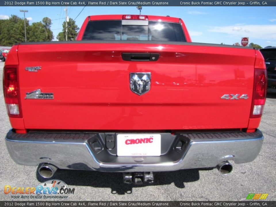 2012 Dodge Ram 1500 Big Horn Crew Cab 4x4 Flame Red / Dark Slate Gray/Medium Graystone Photo #5