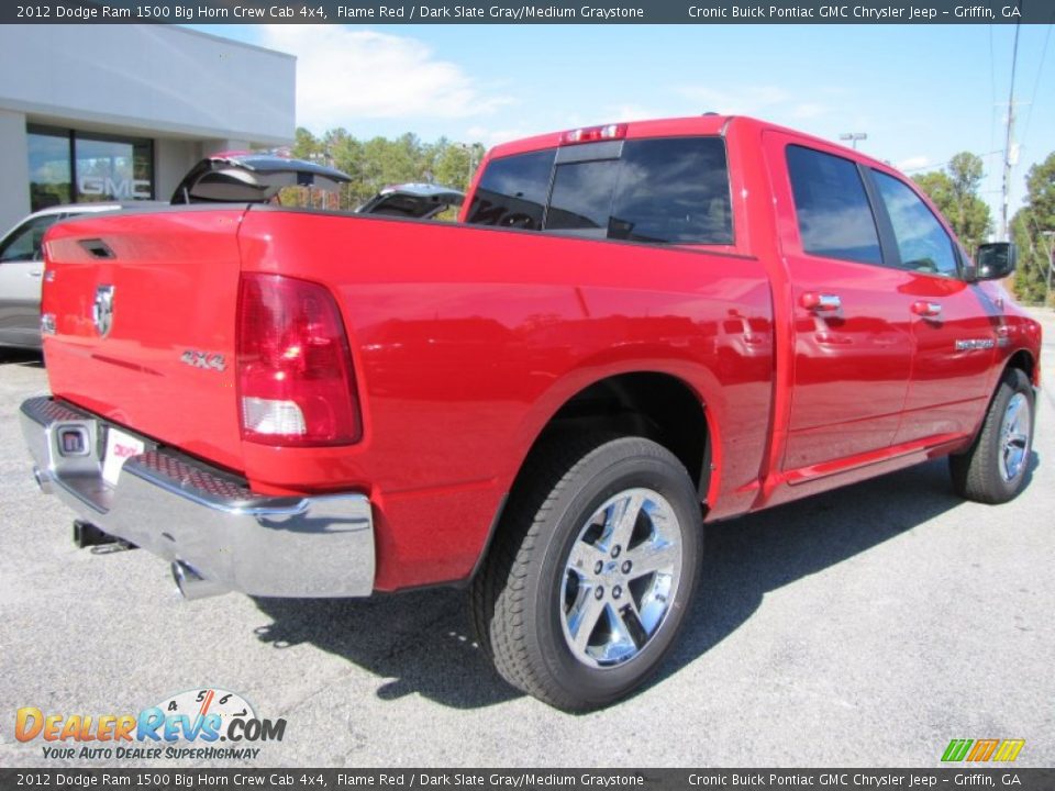 2012 Dodge Ram 1500 Big Horn Crew Cab 4x4 Flame Red / Dark Slate Gray/Medium Graystone Photo #6
