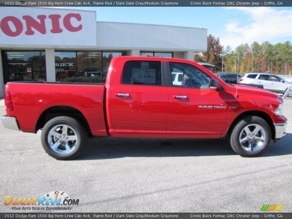 2012 Dodge Ram 1500 Big Horn Crew Cab 4x4 Flame Red / Dark Slate Gray/Medium Graystone Photo #7