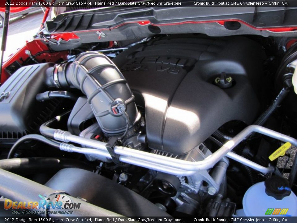 2012 Dodge Ram 1500 Big Horn Crew Cab 4x4 Flame Red / Dark Slate Gray/Medium Graystone Photo #9