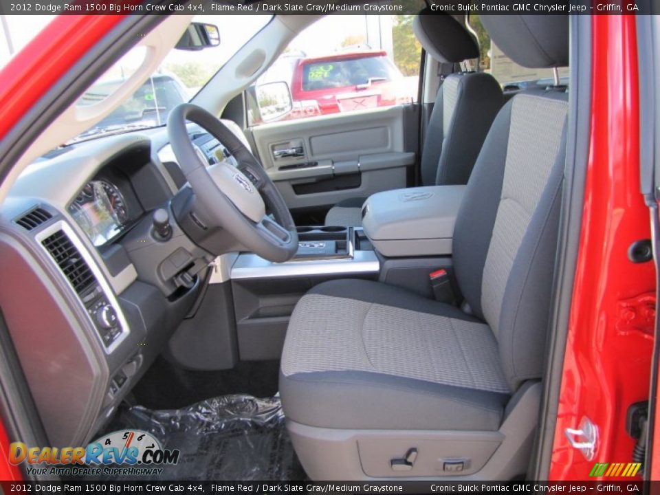 Dark Slate Gray/Medium Graystone Interior - 2012 Dodge Ram 1500 Big Horn Crew Cab 4x4 Photo #11