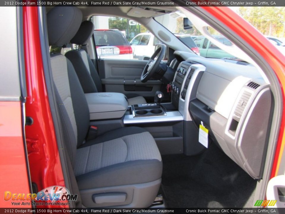 2012 Dodge Ram 1500 Big Horn Crew Cab 4x4 Flame Red / Dark Slate Gray/Medium Graystone Photo #13
