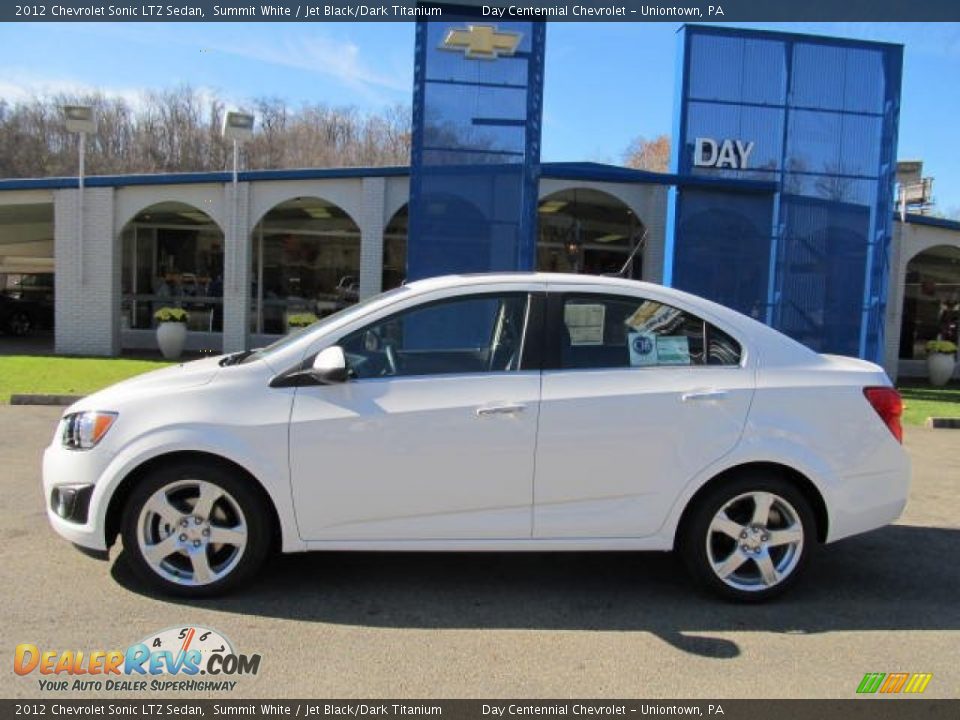 2012 Chevrolet Sonic LTZ Sedan Summit White / Jet Black/Dark Titanium Photo #2