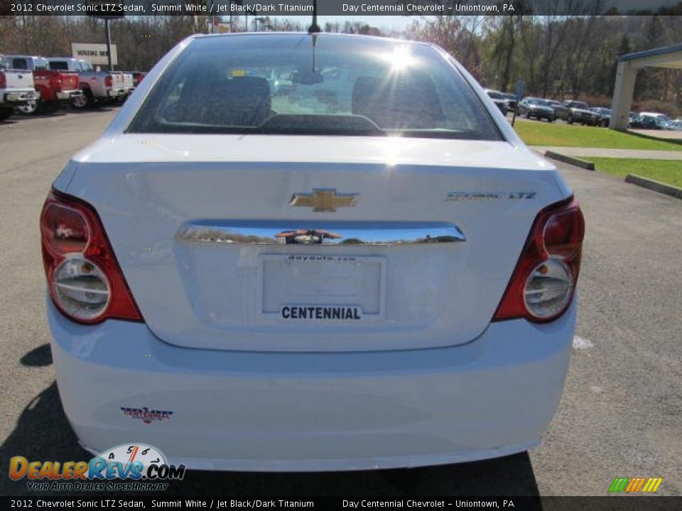 2012 Chevrolet Sonic LTZ Sedan Summit White / Jet Black/Dark Titanium Photo #3