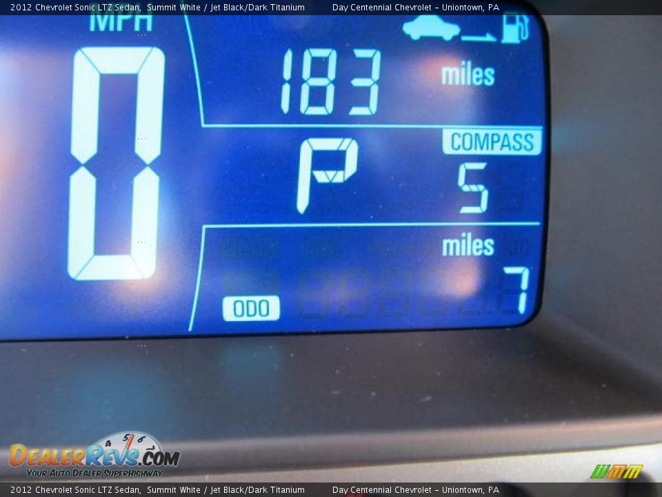 2012 Chevrolet Sonic LTZ Sedan Summit White / Jet Black/Dark Titanium Photo #15