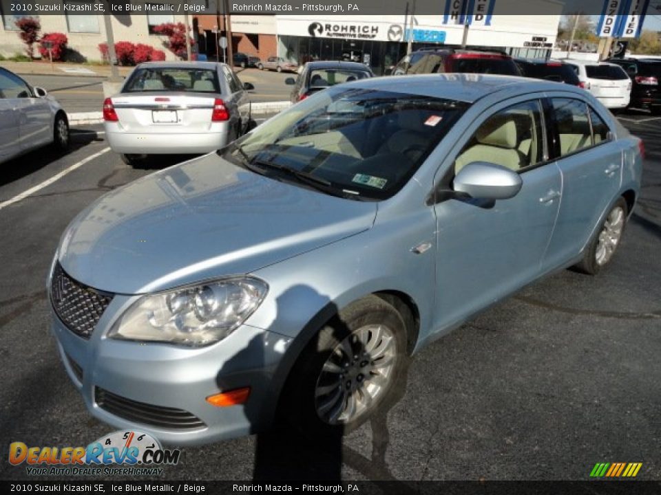 2010 Suzuki Kizashi SE Ice Blue Metallic / Beige Photo #2