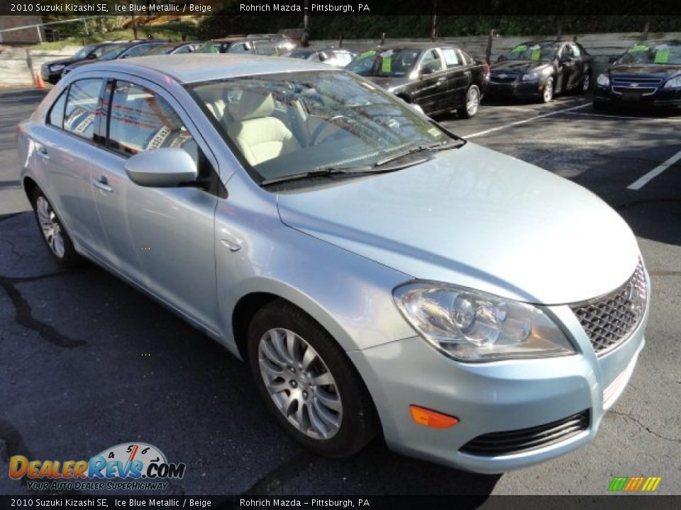 2010 Suzuki Kizashi SE Ice Blue Metallic / Beige Photo #7
