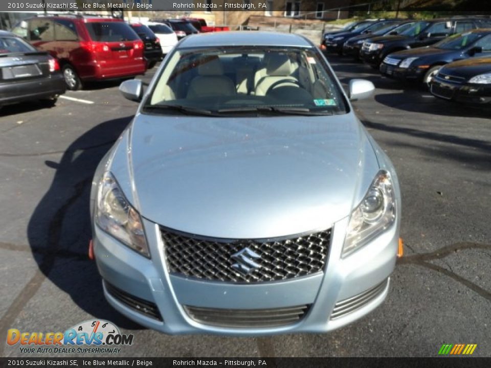 2010 Suzuki Kizashi SE Ice Blue Metallic / Beige Photo #8