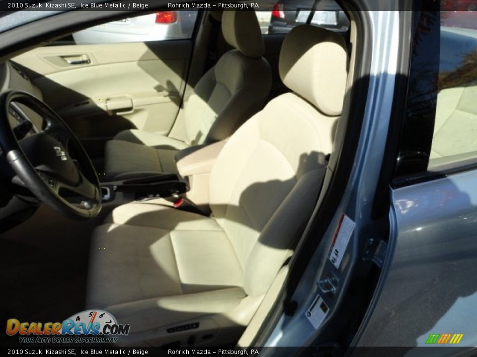 2010 Suzuki Kizashi SE Ice Blue Metallic / Beige Photo #10