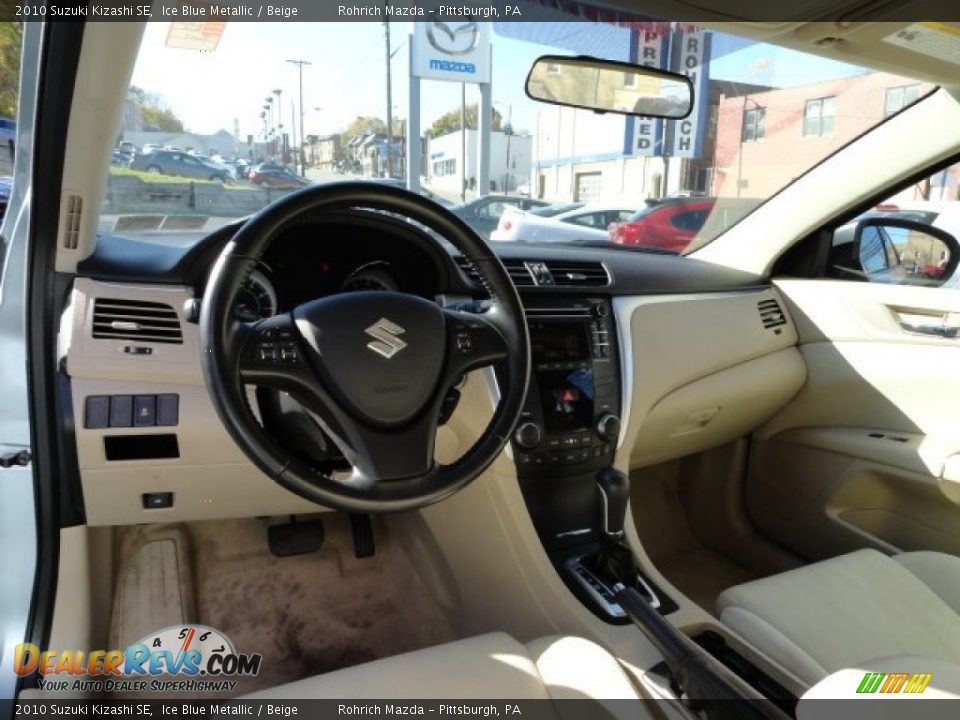 2010 Suzuki Kizashi SE Ice Blue Metallic / Beige Photo #12