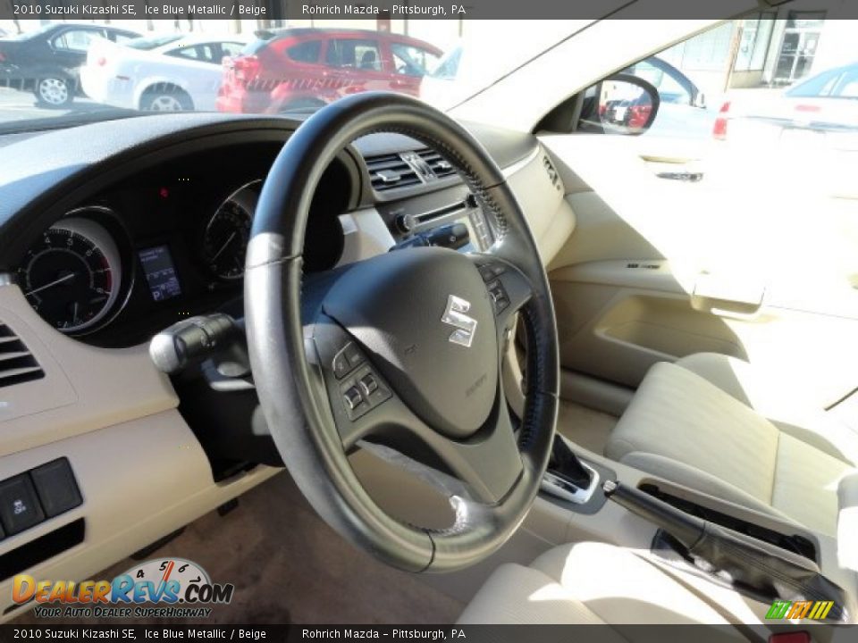 2010 Suzuki Kizashi SE Ice Blue Metallic / Beige Photo #16