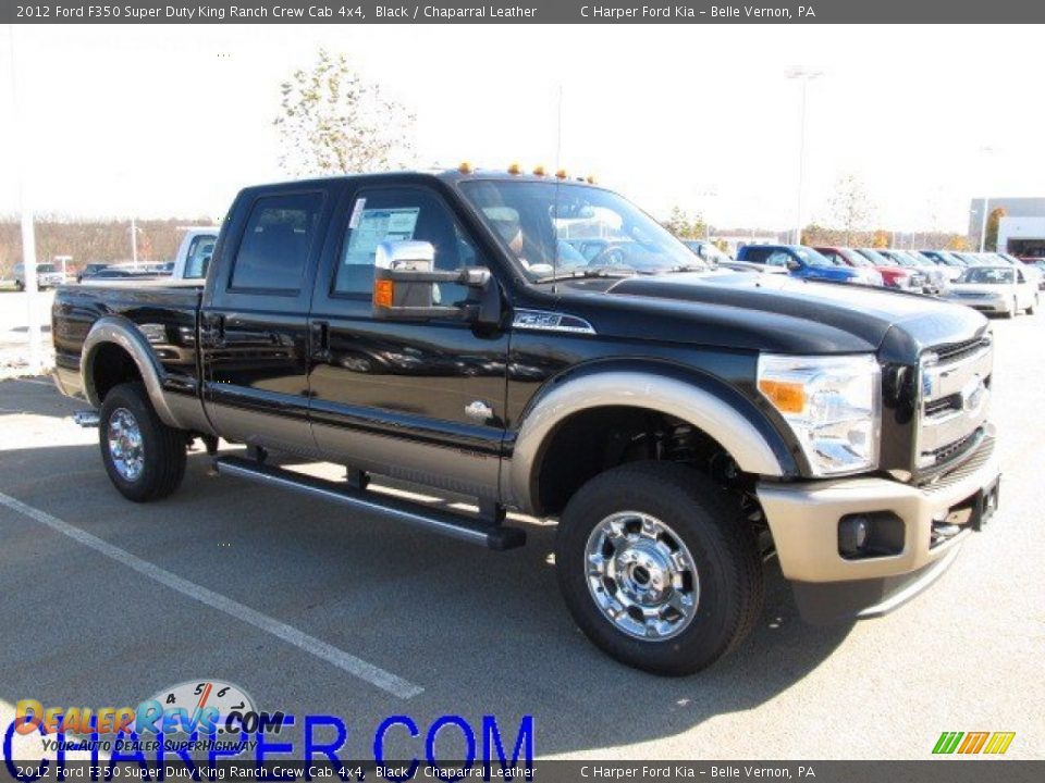 2012 Ford F350 Super Duty King Ranch Crew Cab 4x4 Black / Chaparral Leather Photo #1