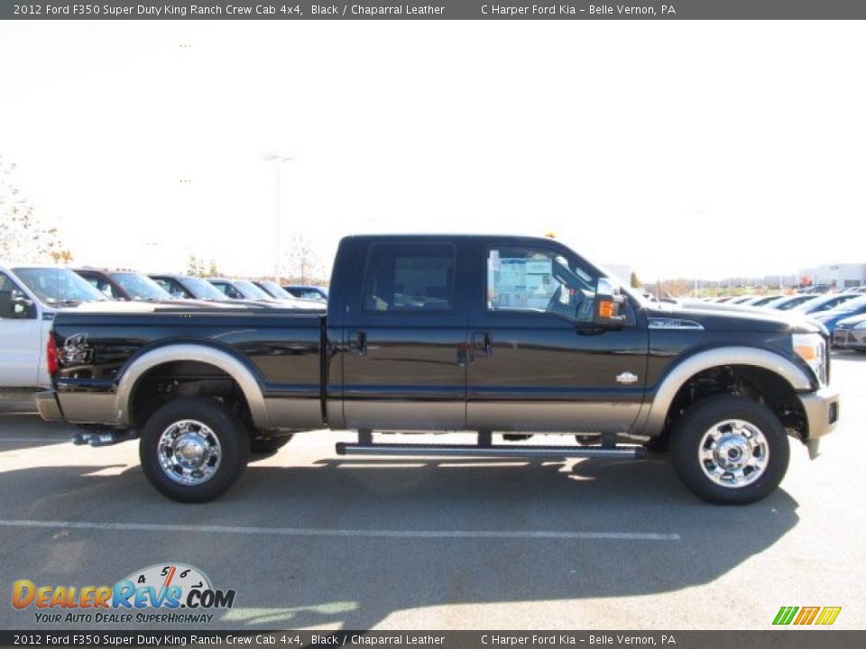 2012 Ford F350 Super Duty King Ranch Crew Cab 4x4 Black / Chaparral Leather Photo #2