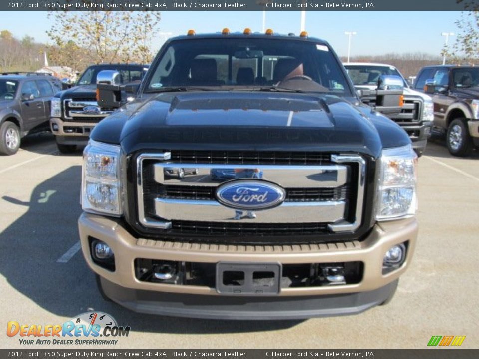 2012 Ford F350 Super Duty King Ranch Crew Cab 4x4 Black / Chaparral Leather Photo #8