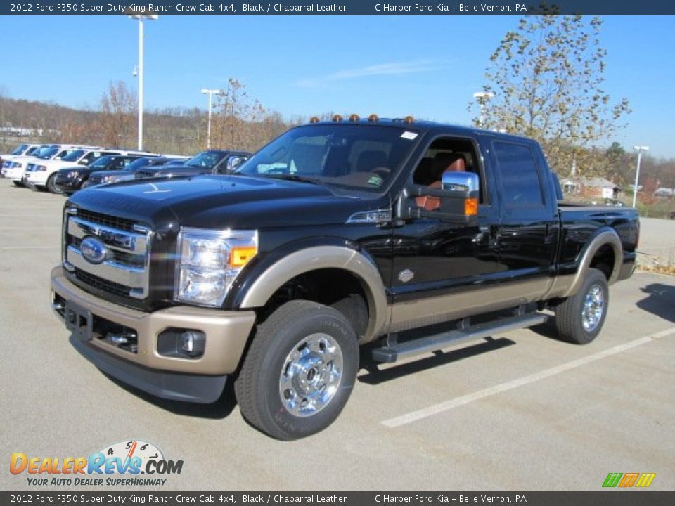 2012 Ford F350 Super Duty King Ranch Crew Cab 4x4 Black / Chaparral Leather Photo #9