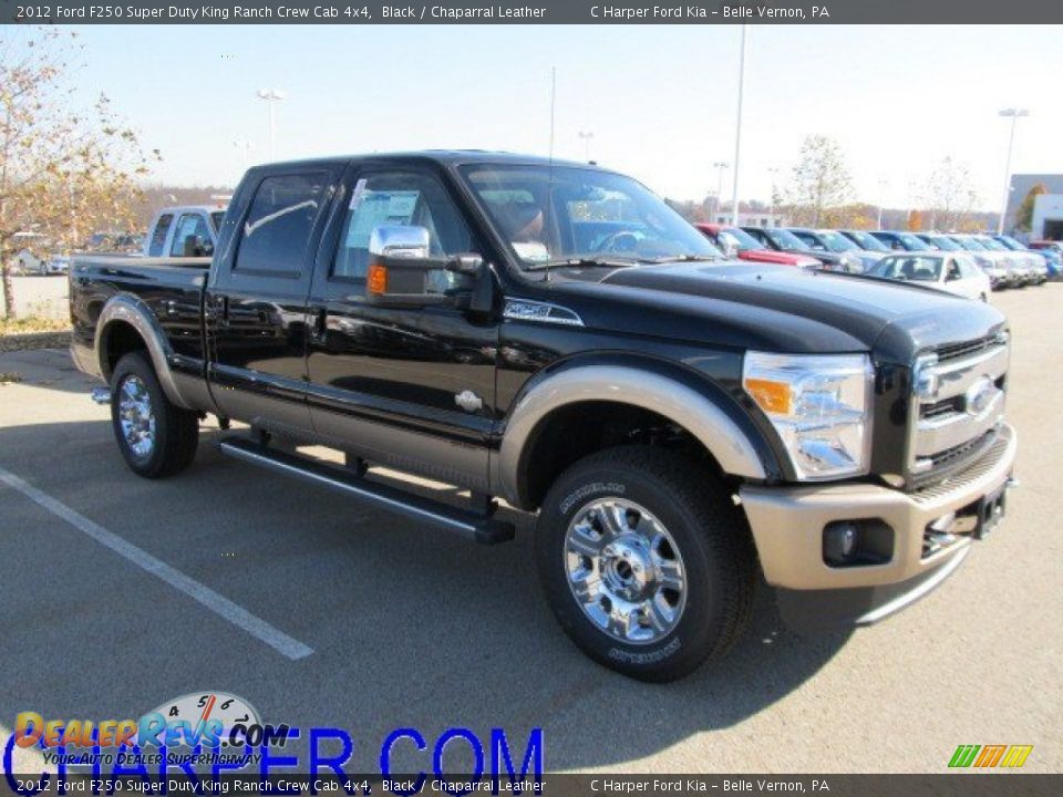 2012 Ford F250 Super Duty King Ranch Crew Cab 4x4 Black / Chaparral Leather Photo #1