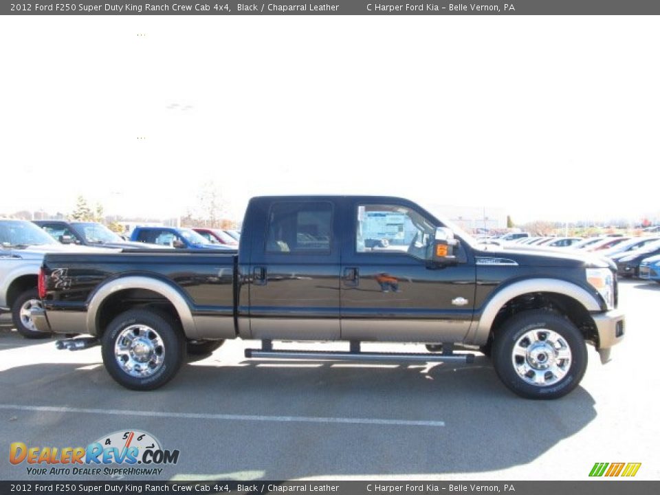 2012 Ford F250 Super Duty King Ranch Crew Cab 4x4 Black / Chaparral Leather Photo #2