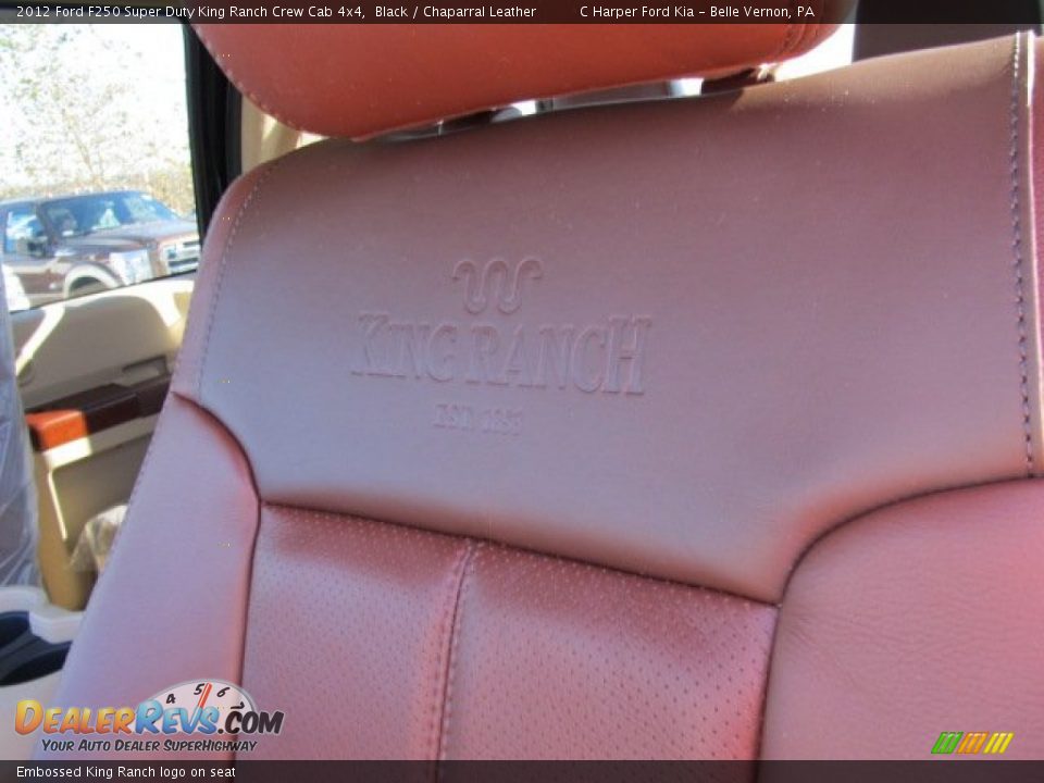 Embossed King Ranch logo on seat - 2012 Ford F250 Super Duty